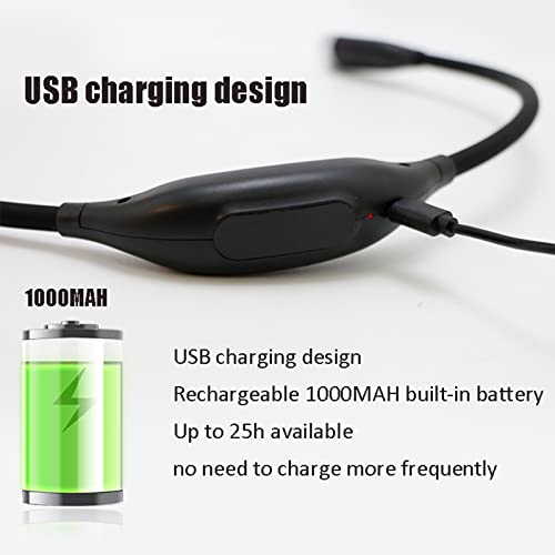 Rechargeable Led Book Light, Hands Free Neck Light, Best For Bed Reading Or Read In Car, Flexible Arm, 4 Super Bright Led Bulbs, Perfect For Reading, Camping, Knitting And Other Night Work #TOP3