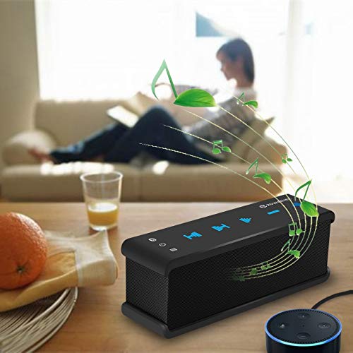 Zoweetek Bluetooth Speaker with AUX Input for Echo Dot, Dual Drivers Stereo NFC Portable Wireless Speakers with Bass - Thumbnail 2