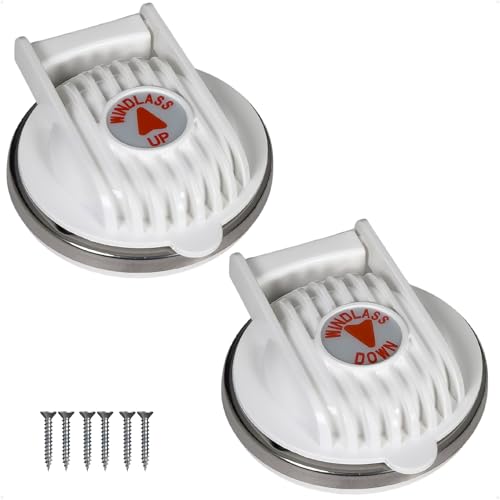 Five Oceans Boat Anchor Windlass Foot Switch, Up/Down, 12-24VDC, 5A, IP66 Waterproof, White Housing...