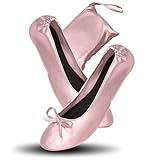 JJ PRIME Ballerina Plegables para Bolso | Zapatos Fiesta Comodos - Después de Los Zapatos de Fiesta con la Bolsa Plegable (OroRosa, Sistema Tallas Calzado EU, Adulto, Mujer, Números, Mediano, 38)