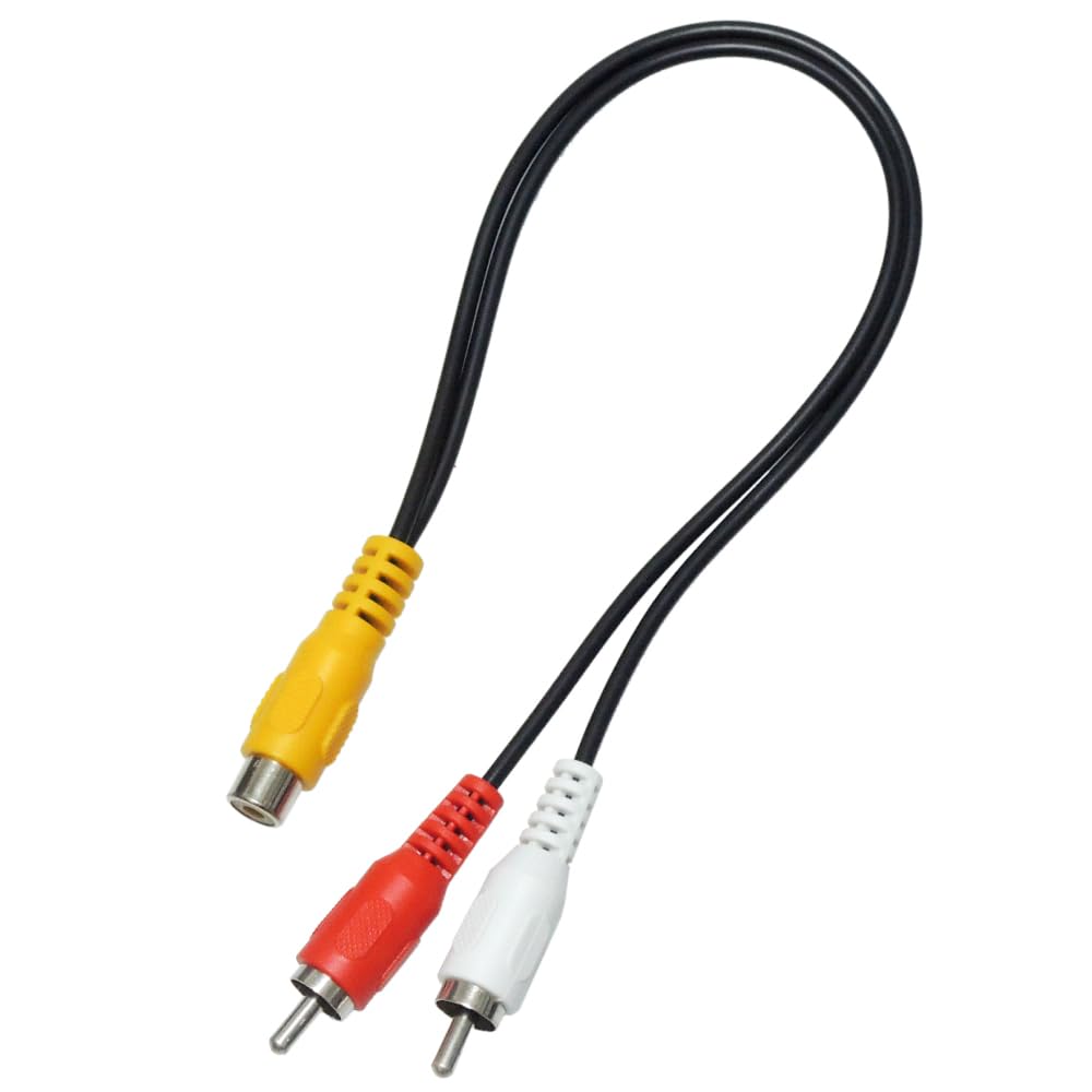 Amazon | KAUMO 分配 2分岐 RCAケーブル (メス - オス×2) | KAUMO