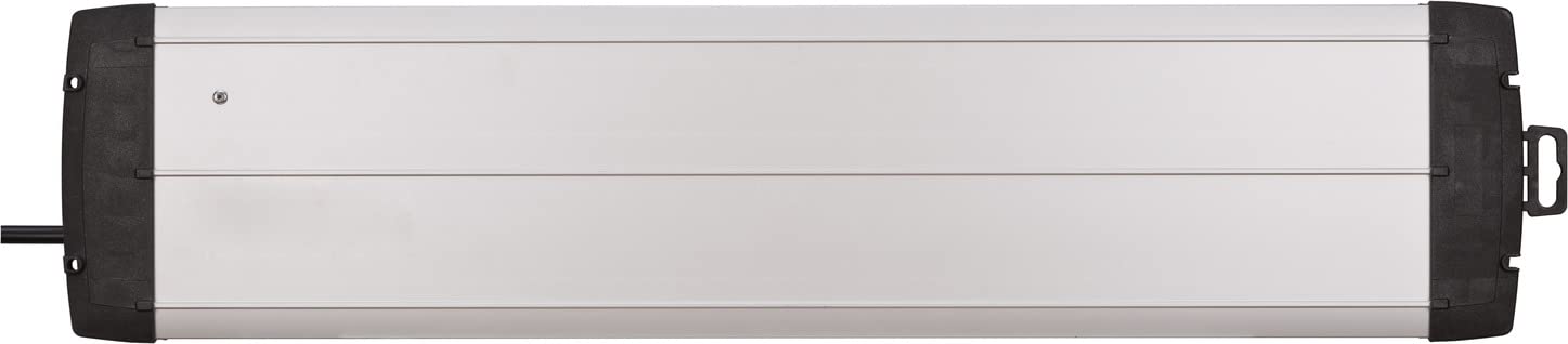 Brennenstuhl Premium-Line 19" Steckdosenleiste 8-Fach/Mehrfachsteckdose für Schaltschränke (mit Kaltgerätestecker, 3m H05VV-F 3G1,0 Kabel, Made in Germany) schwarz/lichtgrau (Packung mit 2)