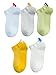 Aivtalk Lot de 5 Paires Enfant Chaussettes Basses Coton Bébé Fille Garçon Mince Respirant Été Motif Dessin Mignon Imprimé pour 1-11ans, Motif À Étoiles, S:11-13cm/1-3ans