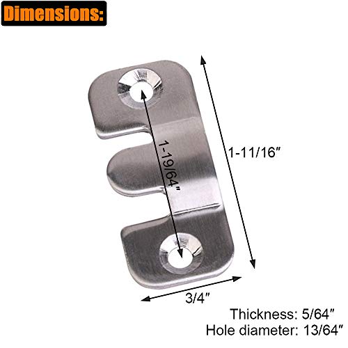 Image of Z Clip Brackets Interlock Hanging Buckles, Small (10 Pack) | Made from Stainless Steel, Durable & Long Service Life, Easy to Operate and Use, Heavy Duty Picture Frame Hanger