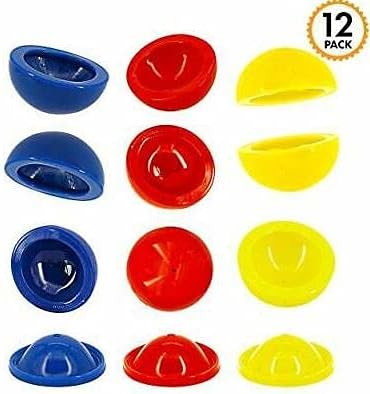 Pop Up Poppers Pack of 12 Rubber Half Ball Jumpers Novelty in Assorted Colors