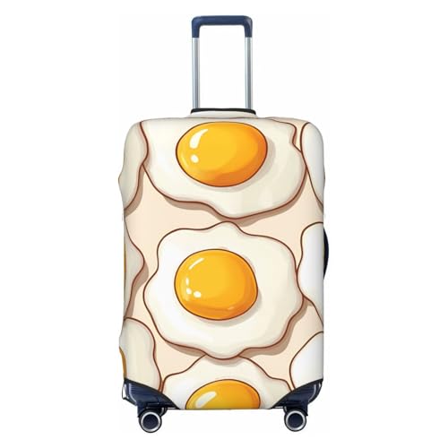 Fried Eggs Elastic Travel Luggage Cover, Washable Spandex Suitcase Protector, Anti-Scratch Fits 18-32 Inch
