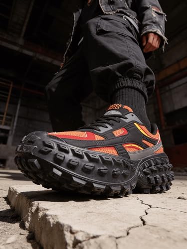 Image of Bacca Bucci Colossus Men's Chunky All-Terrain Sneakers with Rugged Outsole & Ortholite Insole | Outdoor Trail Walking Shoes | Breathable Mesh & Synthetic Uppers