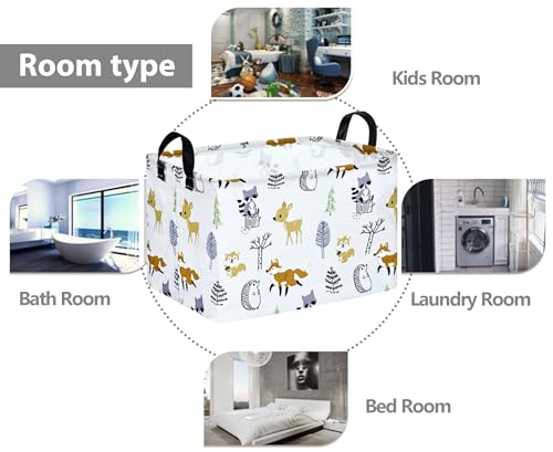 Image of Baby Hamper Girls Storage Basket Collapsible Canvas Women Organizer Bin Gift Shelf Baskets for Home and Outdoor Room Decor