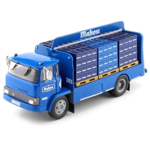 Compatible con Camión Ebro E-95 Reparto Cervezas Mahou [M-0525-BK] Azul 1:43 Salvat PEG015