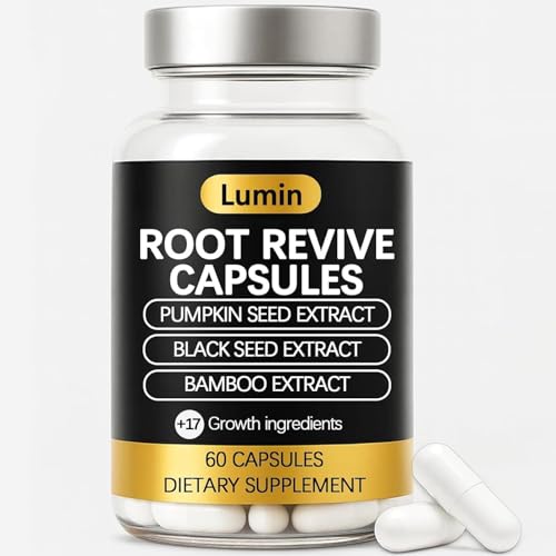 Lumin Root Revive Capsules Hair Support Supplement for Thinning Hair Healthy Scalp & Thickness With Biotin Black Seed Bamboo Saw Palmetto & 17 Nutrient-Rich Ingredients (1)