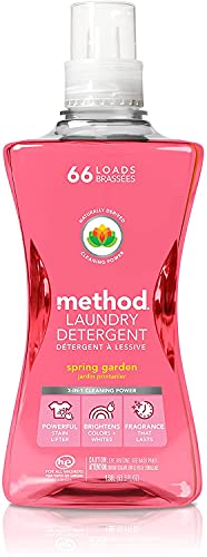 Method 4x Concentrated Laundry Detergent, Spring Garden, 53.5 Ounce, 66 Loads