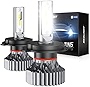 SEALIGHT H4 /9003 LED Bulbs, 600% Brighter H4/9003 Hi/Lo Beam LED Light Bulbs, Super Cool White HB2 LED Bulbs , Quick Installation Halogen Replacement, Packs of 2