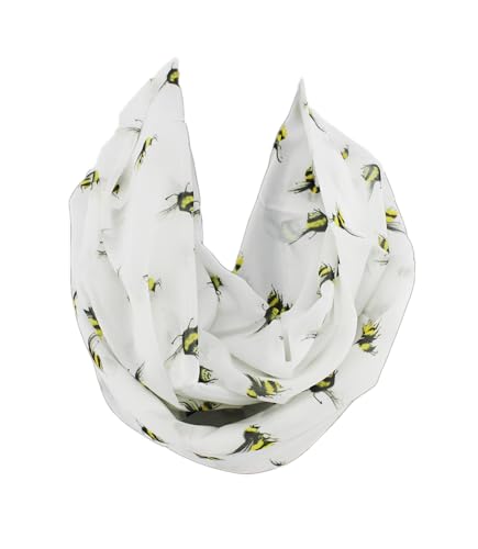 Etwoa Bees Pattern Infinity Circle Scarf4