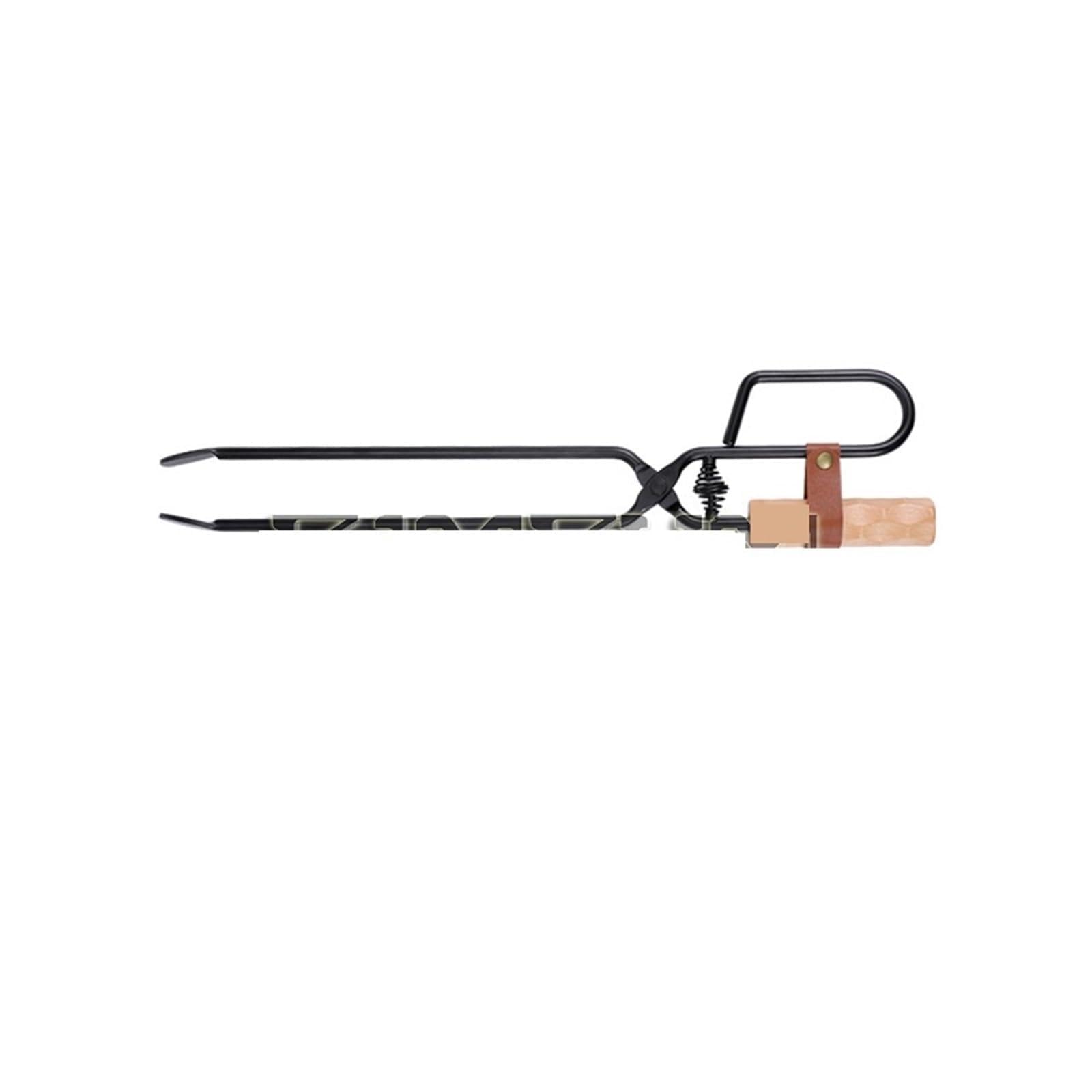 Fire Tongs Charcoal Tongs for Camping Grilling BBQ Firewood Clip Tool Stoves Fire Tong(with Spring)