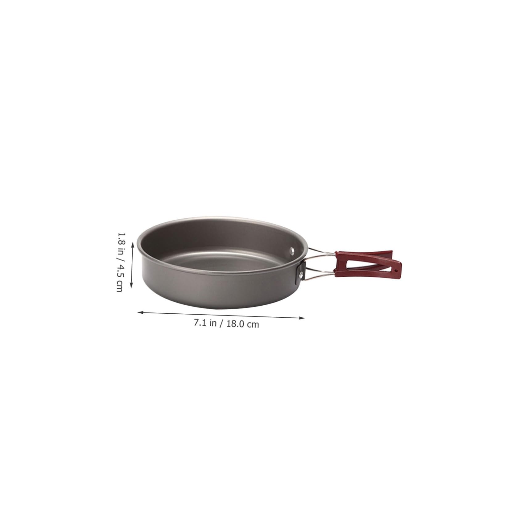 OUNONA Non Stick Camping Frying Pan Professional Wear Resistant Skillet for Cooking Omelets Steaks and Pancakes for Outdoor Camping and Picnics
