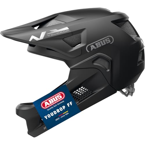 Casco de bicicleta de montaña ABUS YouDrop FF Talla S negro para iniciación al MTB infantil