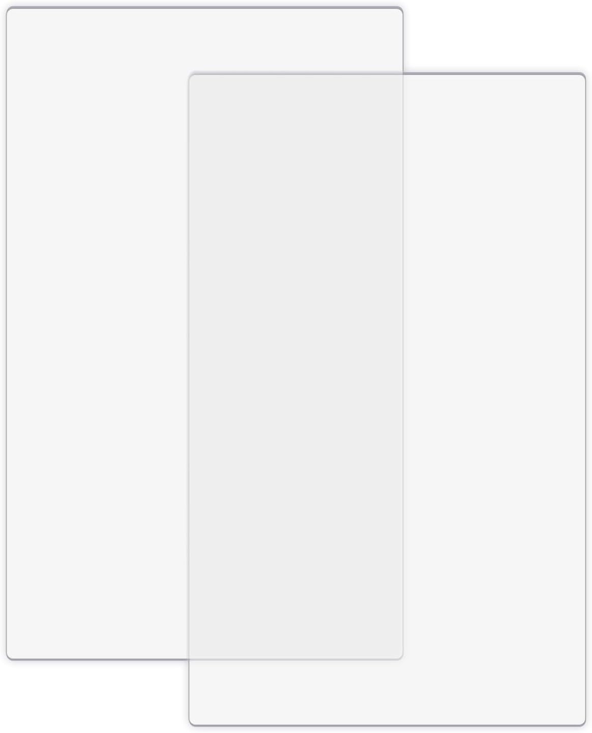 2Pcs/1 Pair Clear Polycarbonate Plastic Die Cutting Pads, Compatible with BSP & BS Switch Plus Machine, Embossing Crafting Plates (15 x 8.75 x 0.125 inch)