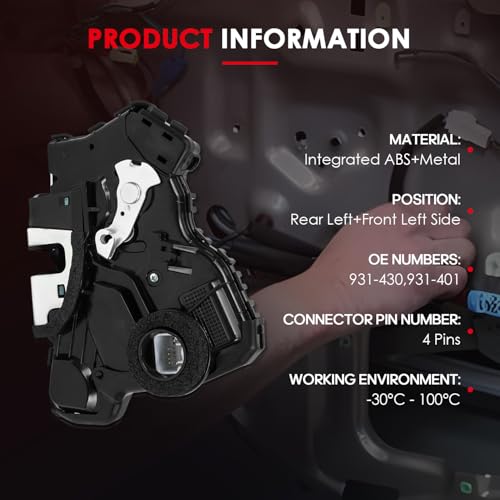 Image of CCIYU Door Lock Actuator Rear Right Front Right side for Lexus RX350 2009
