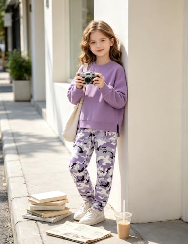 Image of Girl Clothes Sweatshirt Pullover Leggings Tracksuits Outfit 2PC Girls Clothes Size 6-14