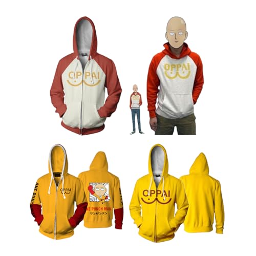 ワンパンマン パーカー 長袖 春秋服 サイタマ プルオーバー 男の子 女の子 トレーナー パーカー おしゃれ ゆったり パーカー かわいい アニメ プリント 柔らかい スウェット スポーツウェア 衣装 男女兼用 誕生日 プレゼント (サイタマ B,L)のサムネイル