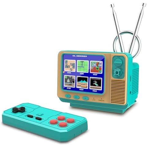 E-MODS GAMING Handheld Game Console Built in 168 Video Game Mini TV 3.0 Inch Screen Retro Gaming Console Support Two-Player Gamepad for Children/Adult Cover