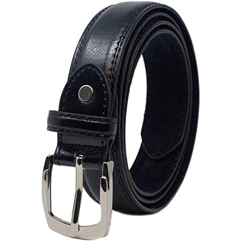 Ossi Leather Lined 28mm Childrens Belt - Black XS (26" - 30" waist) Cover