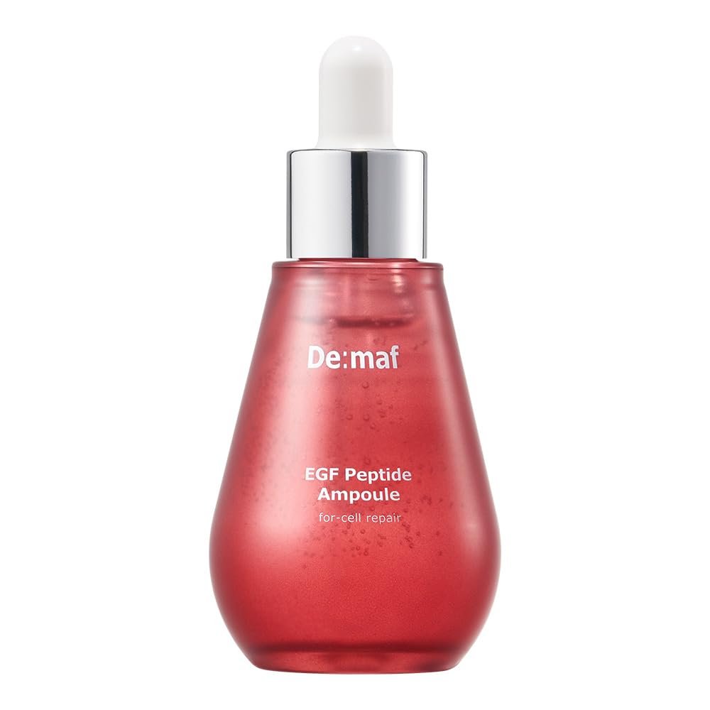 Product image of EGF Peptide Ampoule, Epidermal Growth Factors, Peptide, Collagen, Hyaluronic Acid, and Evening Primrose Extract for Skin Elasticity and Skin Cell Renewal, Korean Skincare (1.86 fl oz)