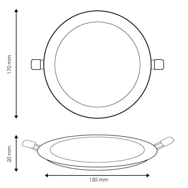 Placa Empotrado Niquel Downlight LED CCT 3000K+4000K+6000K Níquel Super Slim Redondo Empotrado Plata para Oficina, Cocina, habitaciones (Pack 5, 12W)