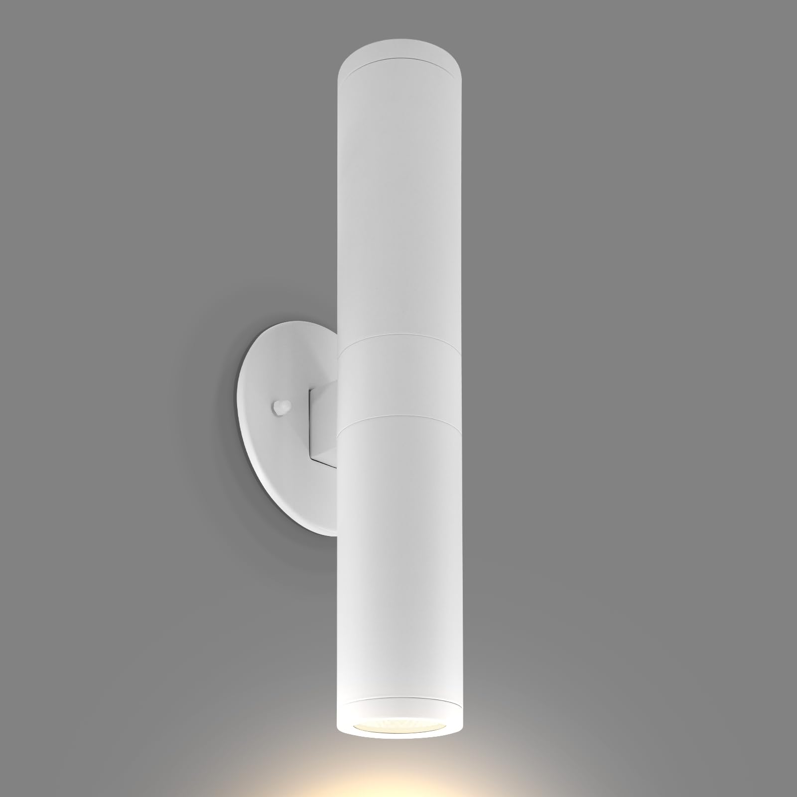 LUXRITE 2 5-Inch LED Cylinder Wall Light Fixture Up and Down Light 15W 1100 Lumens 5CCT Selectable 2700K