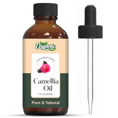 Image of Organic Zing Camellia Essential Oil Pure & Natural for Skin, Face, Hair Care, Shampoo, Face Cleanser - 30ml