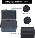 Lykus HC-1730 Mini Hard Case Dry Box with Foam Insert, Interior Size 16.4x10x9.3 cm, IP66 Splash-Proof, Suitable for Cellphones, Tools, Small Devices and More