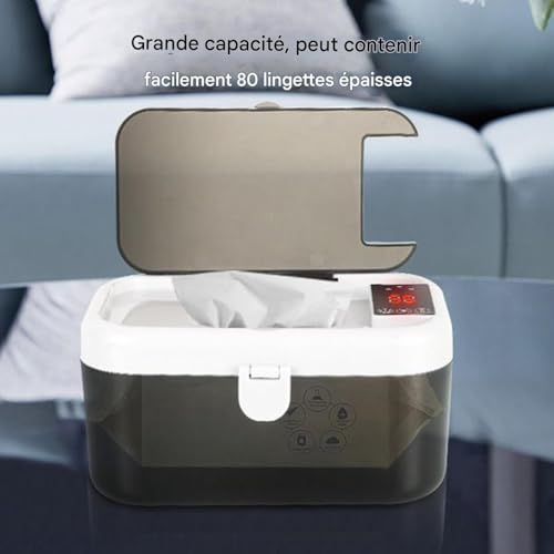 Chauffe-lingettes bébé voiture avec éclairage LED doux