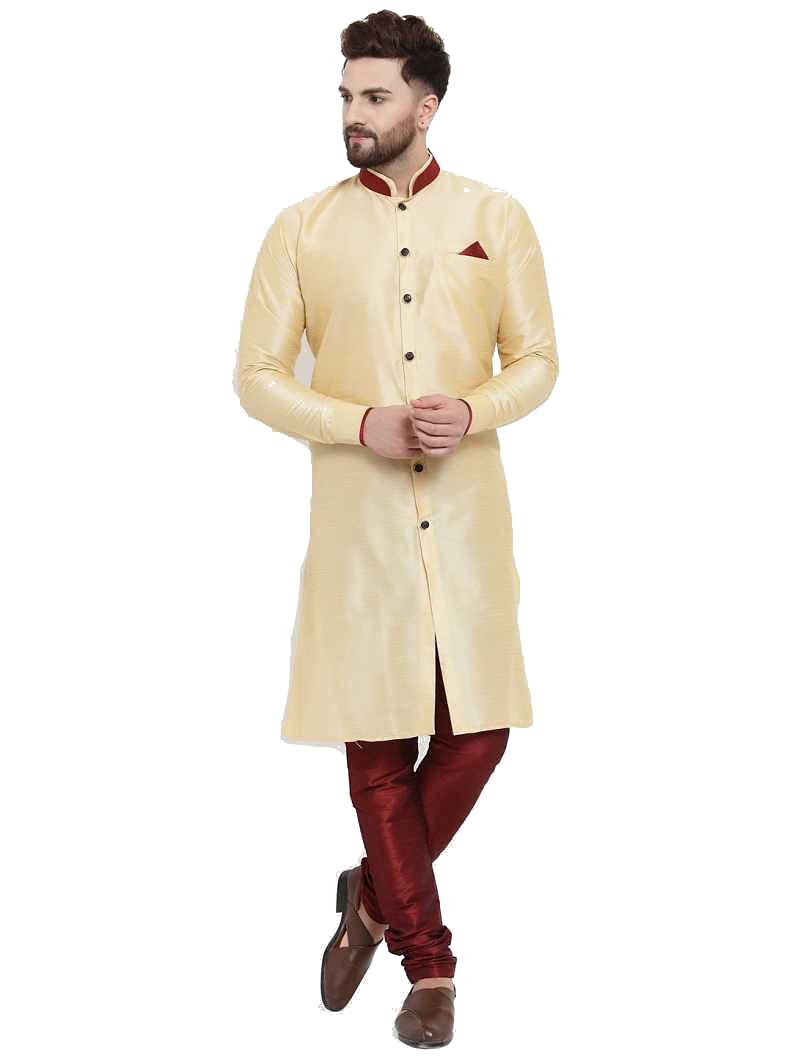 Men's Silk Blend Sherwani Set.