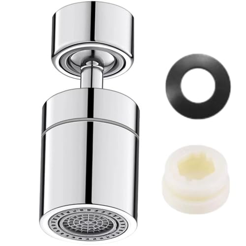 360°Giratorio Aireador de Grifo,Aireador Grifo Cocina Lavabo Cocina Baño Boquilla Fregadero Acero Inoxidable Agua Grifo Filtro Extensor Perlizador Universal