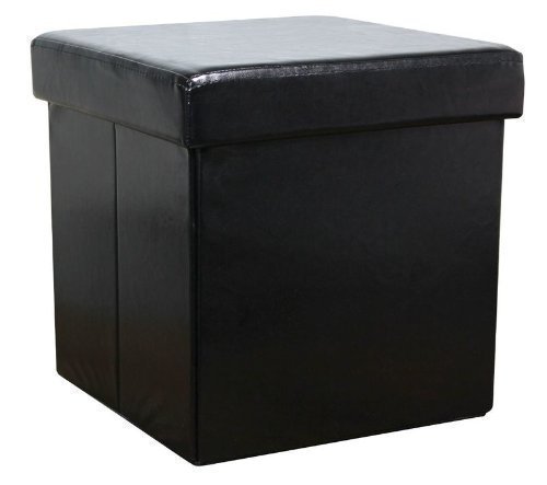 Homerepublic Faux Leather Storage Box - Black - 38cm