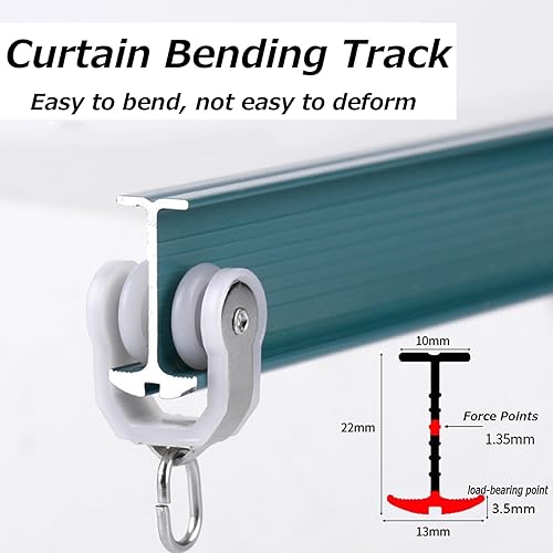 Tringle à rideau flexible aluminium pour fenêtre de douche - 8
