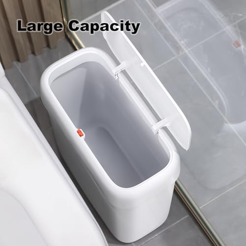 funest bathroom small trash can with lid10l  27 gallon slim garbage bin wastebasket with press top lid for bedroomrvofficekitchencraft room