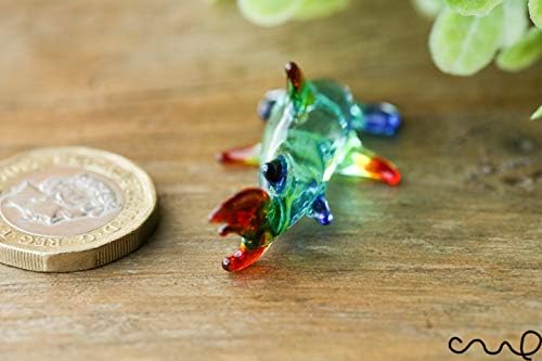 redchocol8® Handmade Blue Little Glass Hammerhead Shark Gloss Garden Decor Ornament Gift
