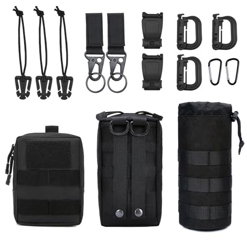 Mervokl Molle - 3 bolsas con 12 accesorios, pequeñas bolsas tácti...