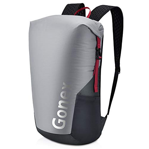 Gonex Packable Backpack,35L Lightweight Foldable Daypack Gray