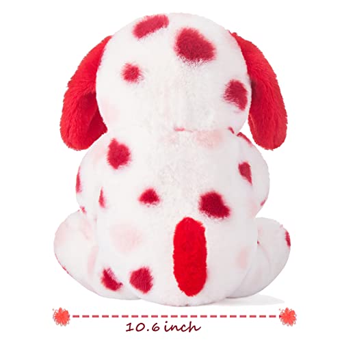 Ikasa Dog Stuffed Animal Love Plush Toy With Hearts For Valentine Day,Cute 11.8" Puppy Plushie With Flower Soft Small Cuddly Toy,Valentine’s Day Gifts For Girlfriend Boyfriend Her Girls Boys (Dog) #TOP4