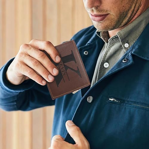 Custom Wallets for Men Customized Leather Wallet with Name & Text Personalized Fathers Day Wallets Gifts from Wife Daughter Son3