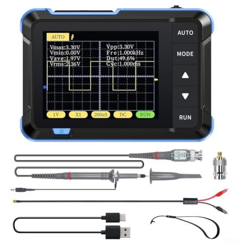 Osciloscopio digital de mano DSO152 200kHz 2.5MS/s Alcance USB portátil con modo automático para trabajo de campo de laboratorio (alto)