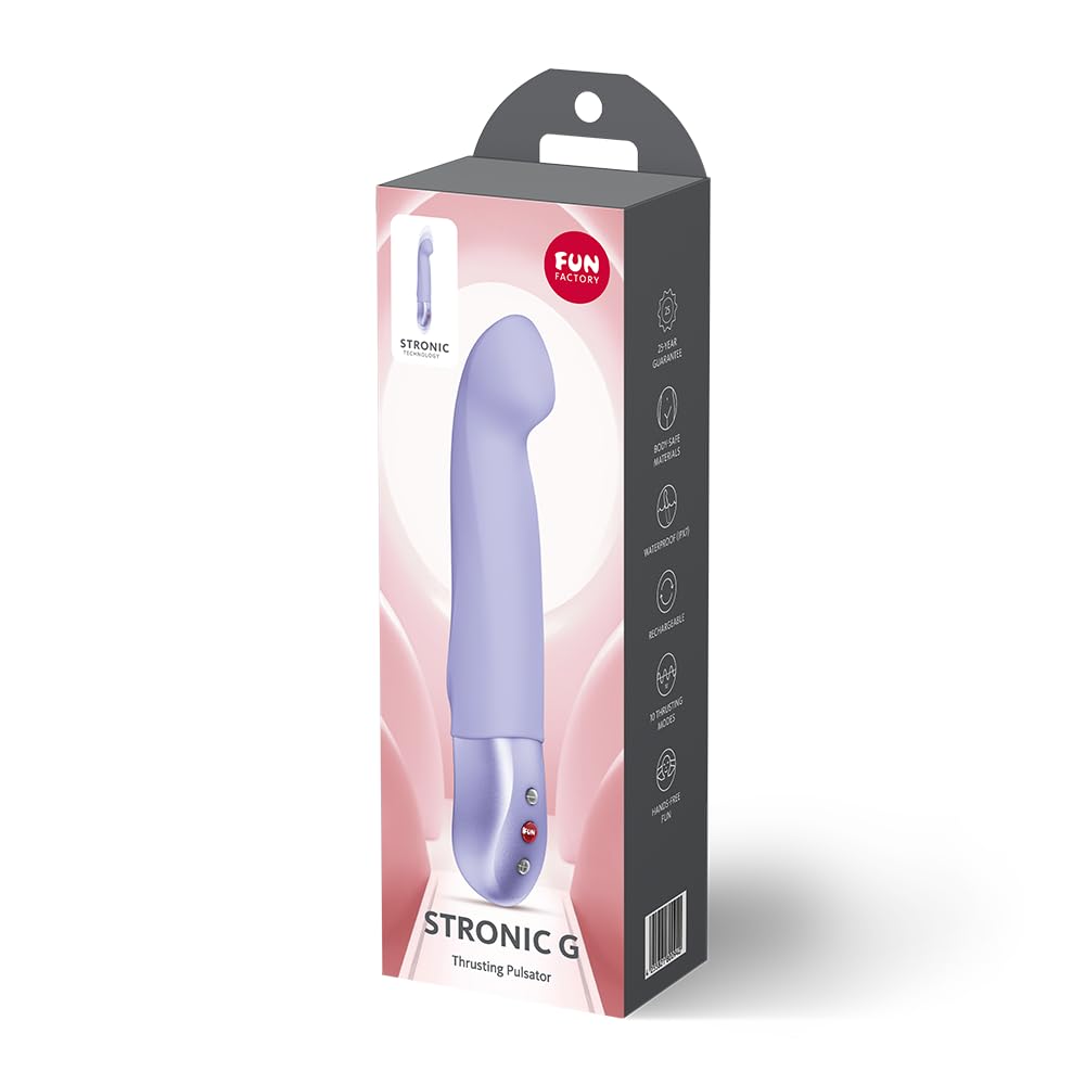 Fun Factory Stronic G | Pulsador de punto G con función de empuje | juguete sexual para mujeres | 10 programas de empuje | resistente al agua (IPX7) | Batería recargable USB | silicona