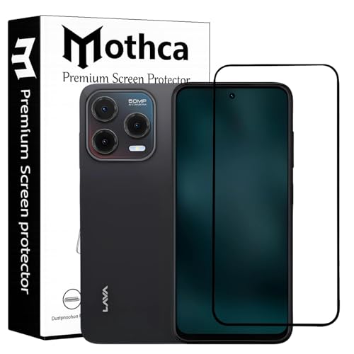 Image of Mothca Military-Grade Tempered Glass Screen Protector Compatible for Lava Bold N1 Pro with Edge to Edge Coverage - Case Friendly, Anti-Scratch & Bubble-Free Installation Kit