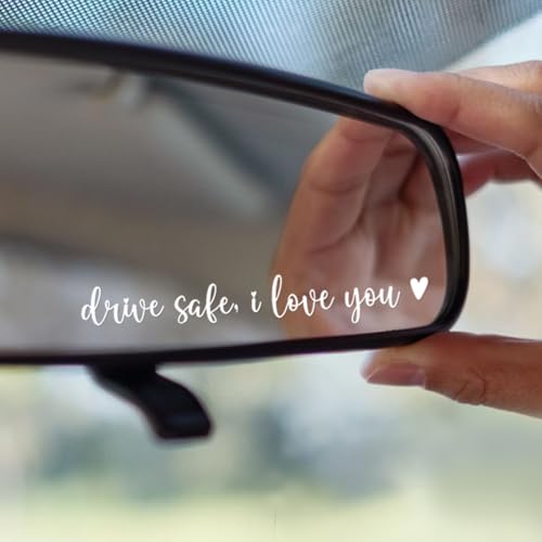 Image of 3X Drive Safe I Love You Sticker For Car Mirror - I Love You Drive Safe Mirror Sticker - Car Window Decals - New Driver Gifts For Men, Women - Cars Accessories