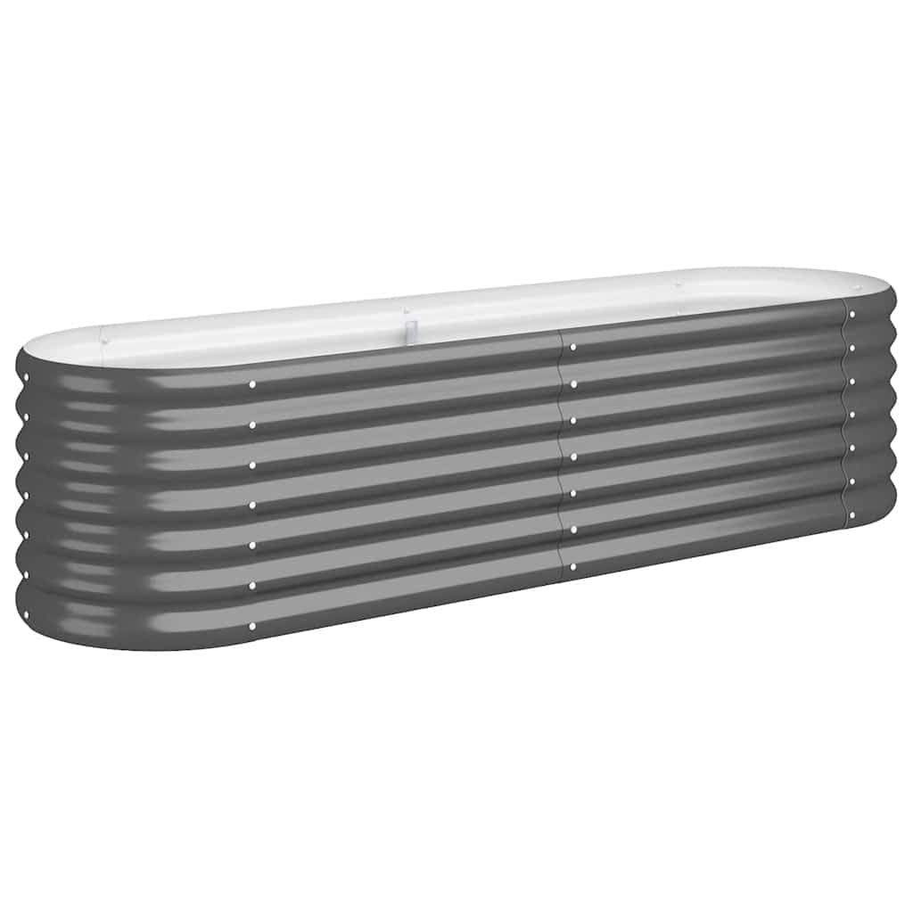 vidaXL Raised Garden Bed - 152x40x36 cm - Anthracite Steel - Extra Large