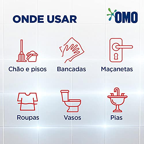 OMO Desinfetante Uso Geral Lavanda Omo Frasco 3L Embalagem Econômica