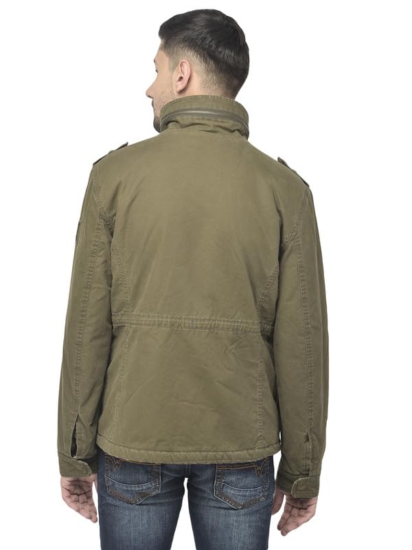 Image of Woodland Men Long Sleeves Open Front Regular Fit Polyester Standard Length Jackets