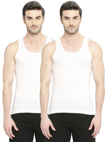 Image of VIP Bonus Classic Men Premium Cotton White Vest | Regular Fit | 100% Combed Cotton, Antibacterial and Odour Control White Vest | Combo Pack